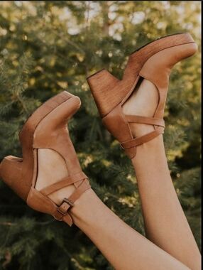 Free People Cedar Brown Clog Heels